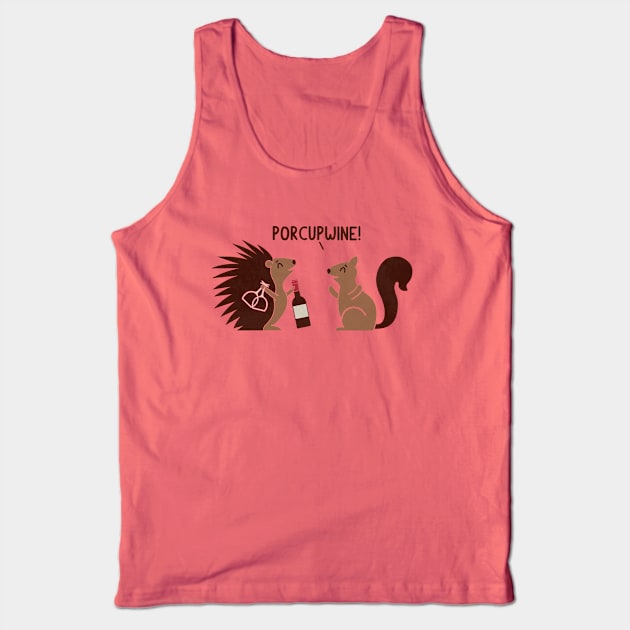 Porcupwine - puns are life Tank Top by HandsOffMyDinosaur